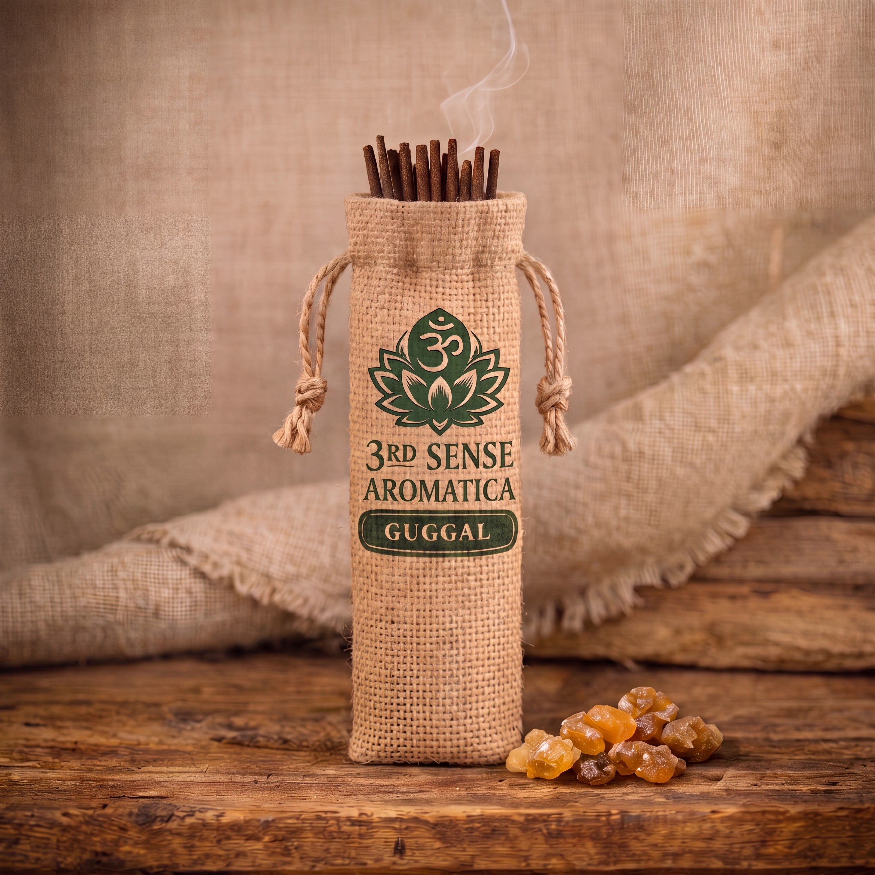 Pure Guggal Incense — Charcoal-Free Temple Resin Agarbatti