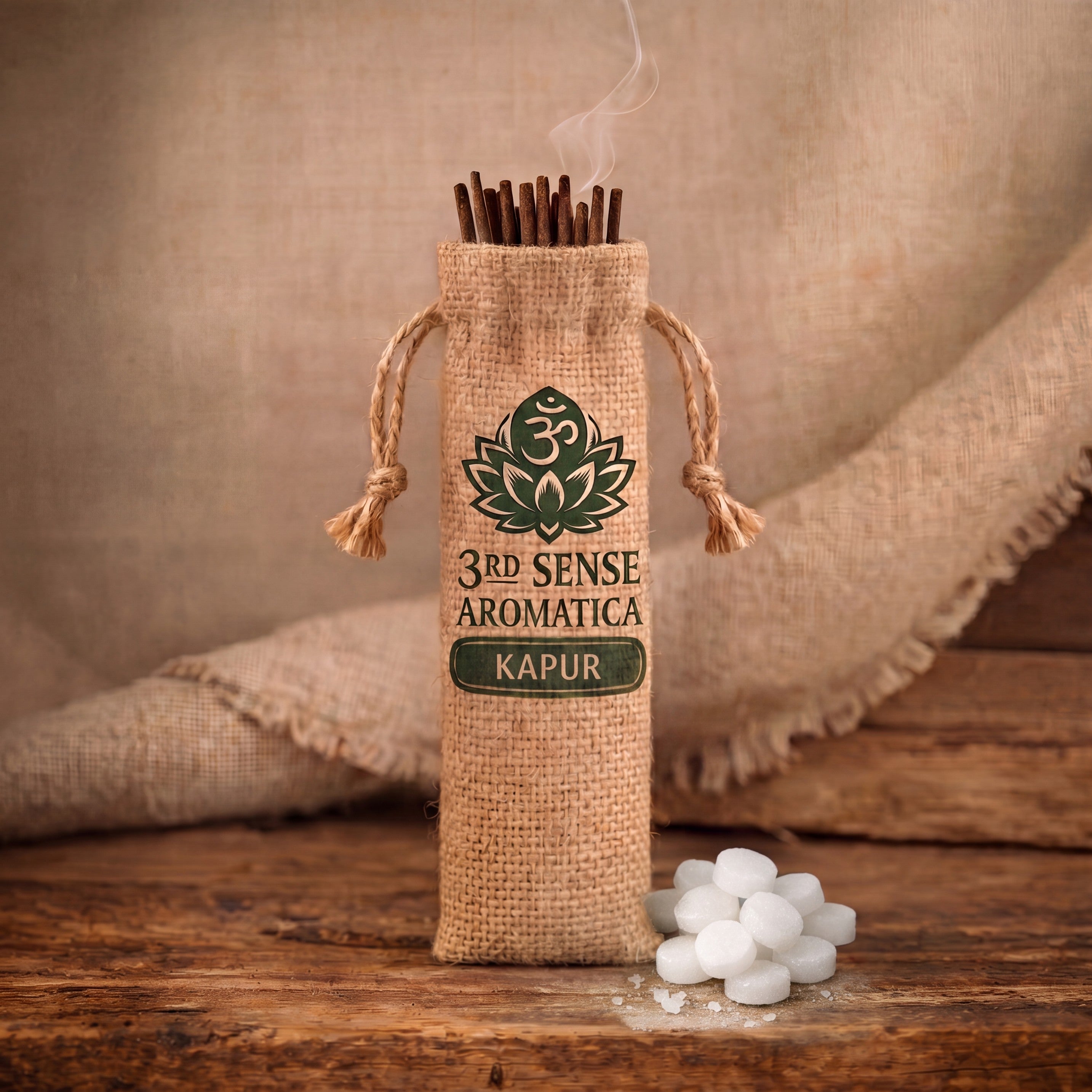Pure Kapur (Camphor) Incense — Charcoal-Free Agarbatti