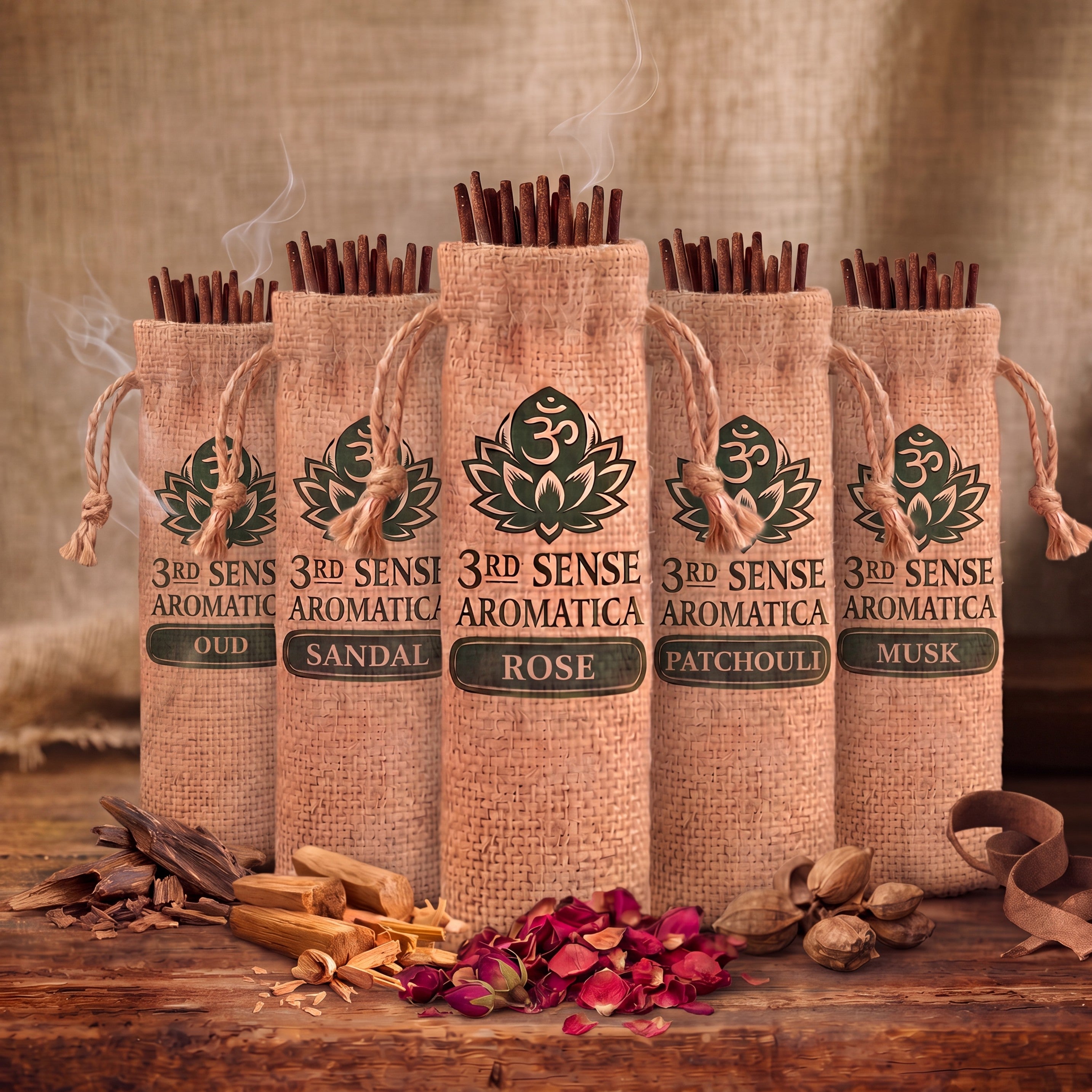 Sacred Five — 5 Incense + Free Holder